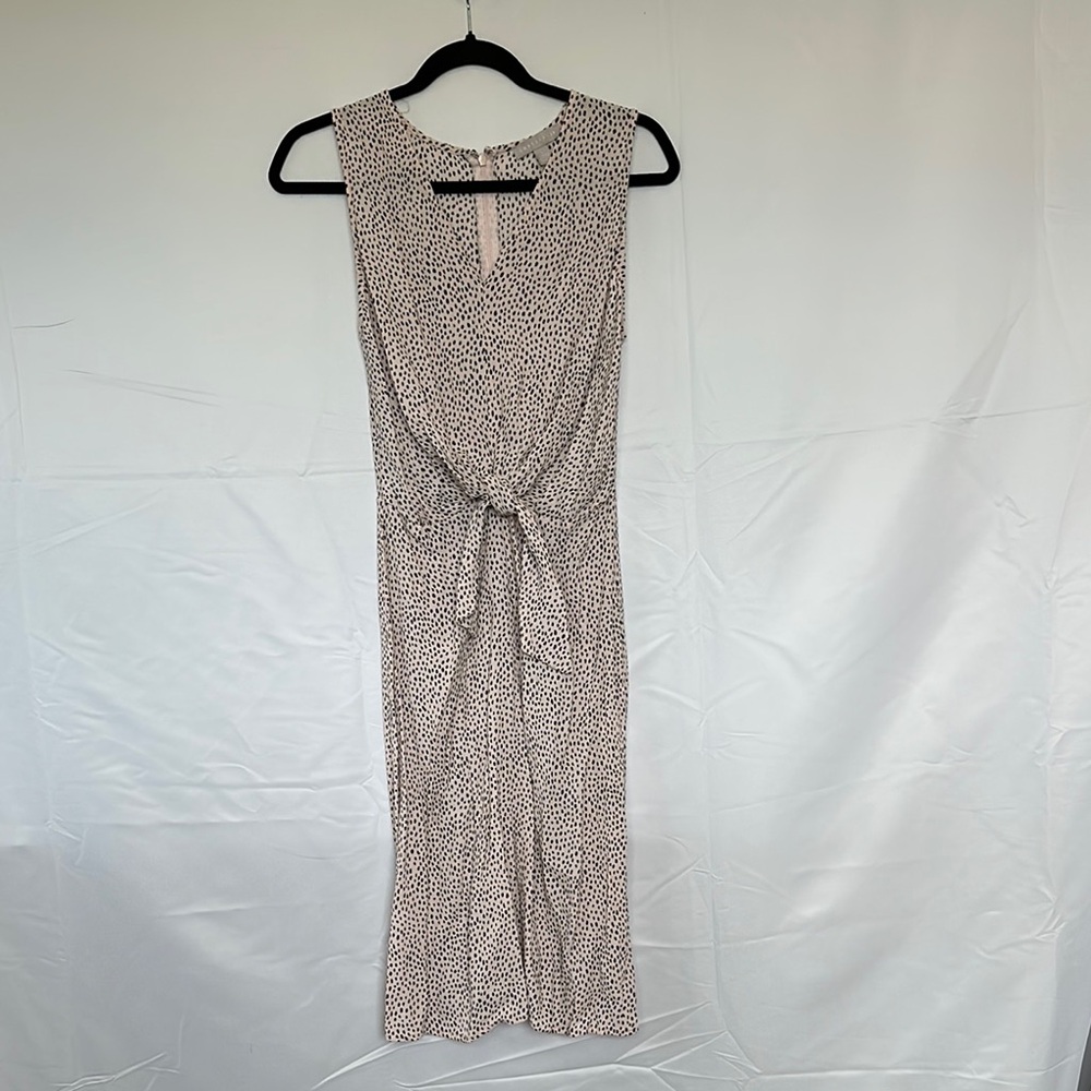Chelsea28 Pink Ruched Tie Front Midi Dress